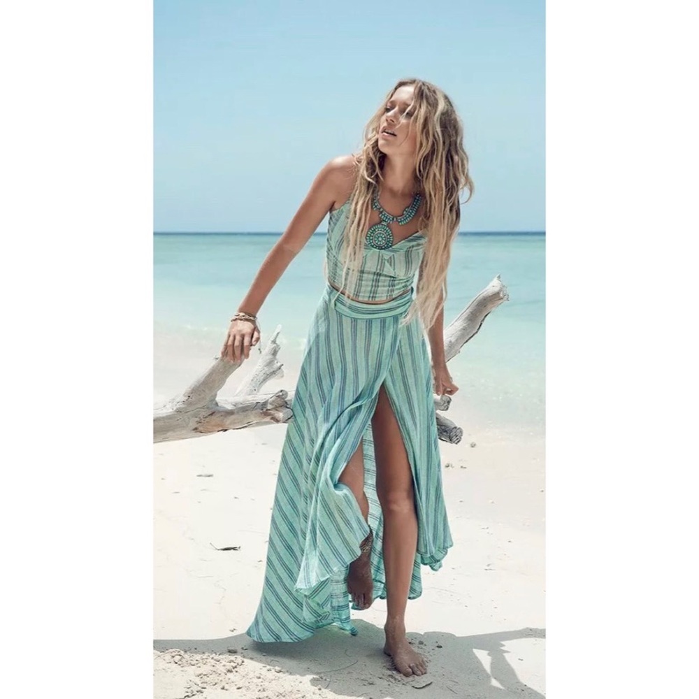 Rare Spell 💫 Island Boho✨ Turquoise Maxi EUC💙 M